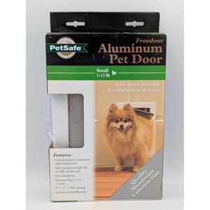 PetSafe Freedom‎ Aluminum Pet Door Small 1-15 lb White PPA00-10859 New